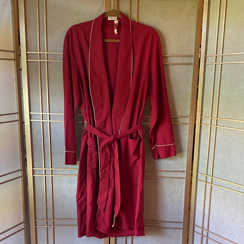 Vintage Harcourt men's Shawl Collar, belted robe, Medium, Made in the USA